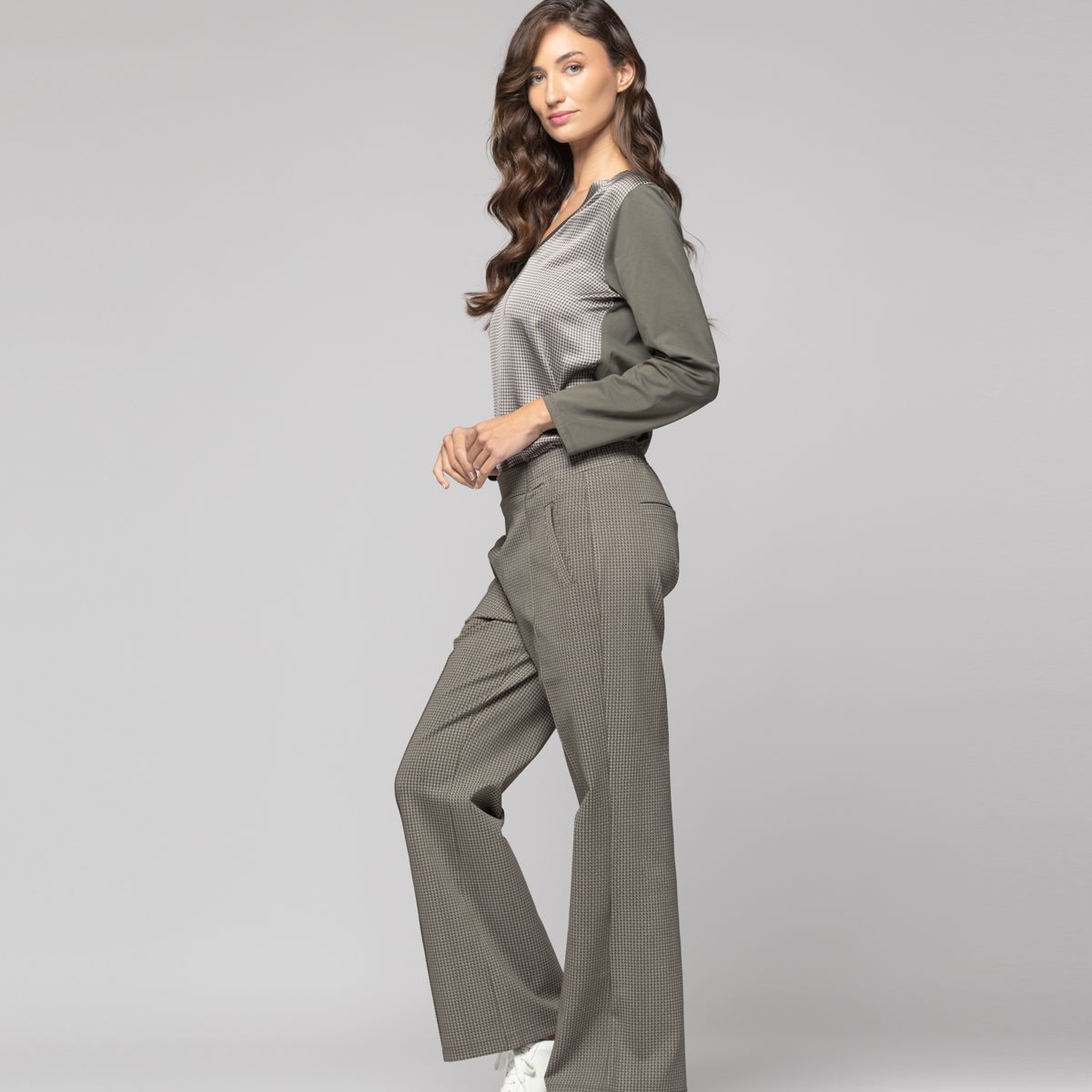 LINEATRE - Pantalón Mujer Genoveva Verde Lineatre