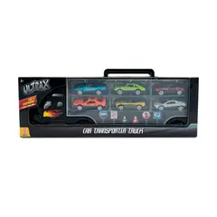 ULTRAX - Juguete Camión Transportador de Autos 36 cm + 6 Autos