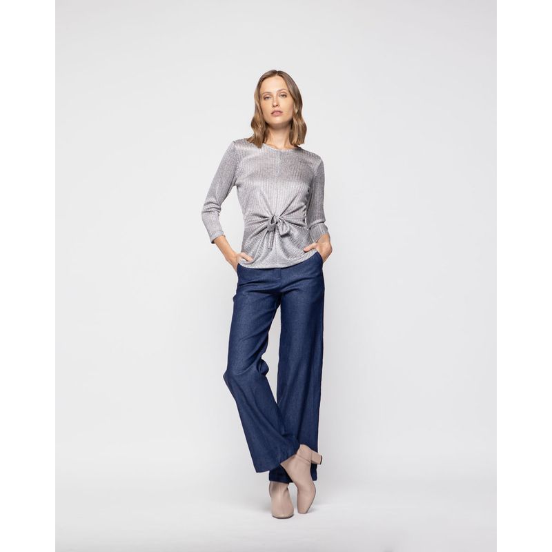 LUDOVICA - Polera Mujer Jacinto Plateado Ludovica