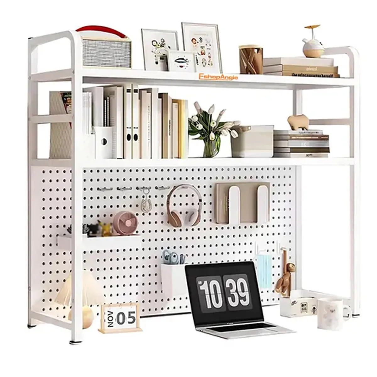ESHOPANGIE - Rack Estante Organizador De Escritorio 2 Niveles 75x98x20