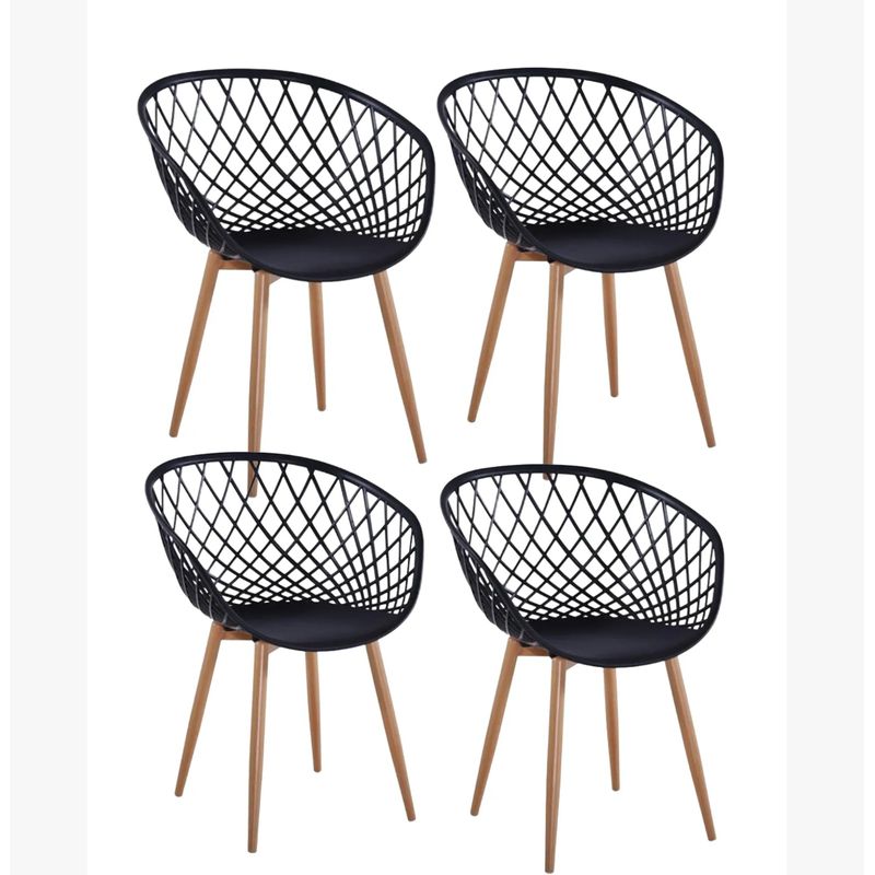 CORI CORI - Pack 4 Butaca Sitial Mesh Negro