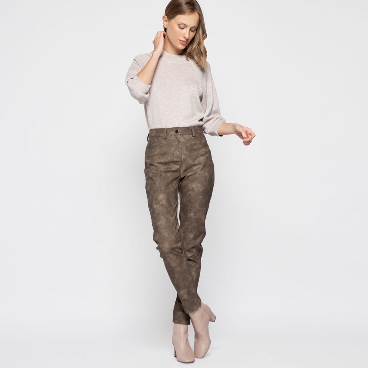 LUDOVICA - Pantalon Mujer Gazania Cafe Ludovica