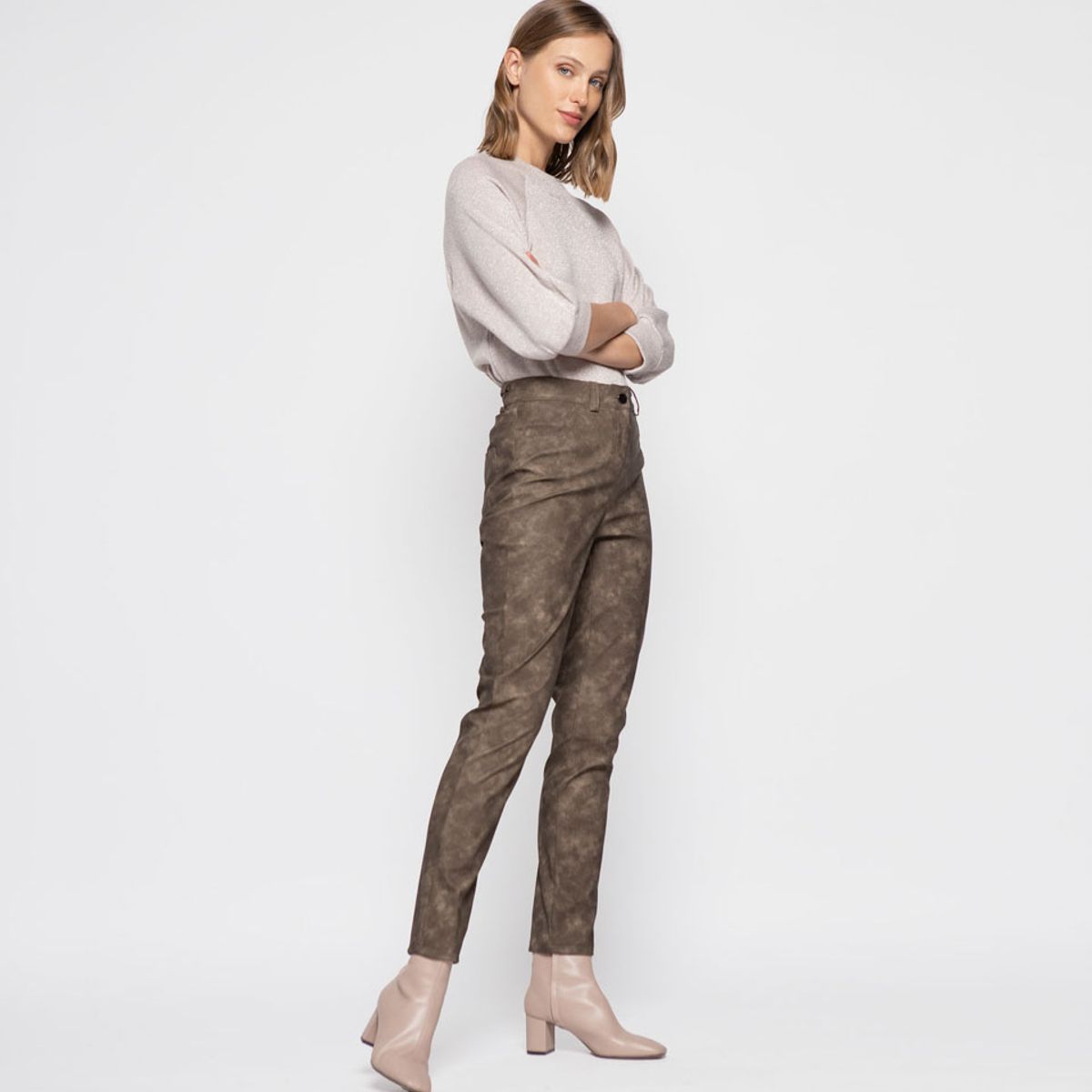 LUDOVICA - Pantalon Mujer Gazania Cafe Ludovica