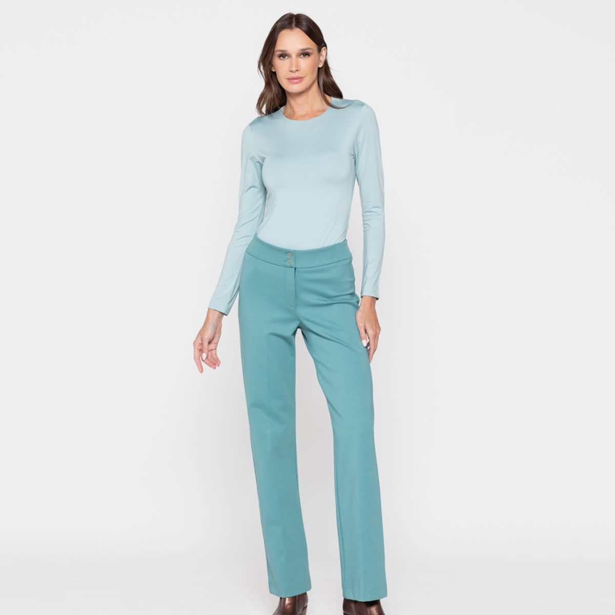 LUDOVICA - Pantalon Mujer Azucena Verde Menta Ludovica