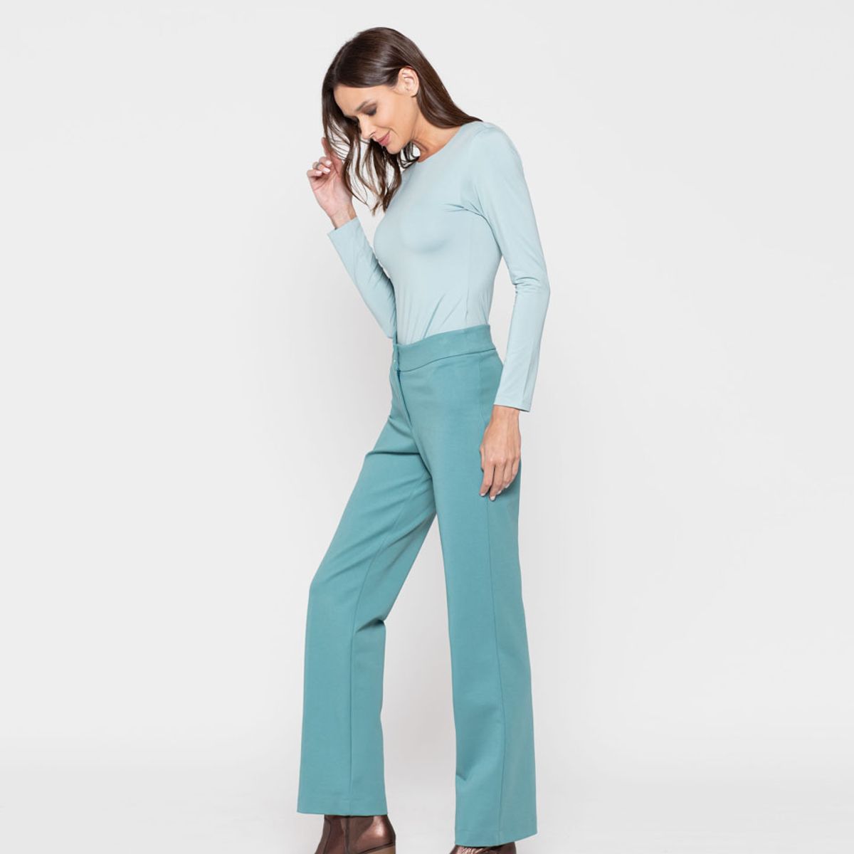LUDOVICA - Pantalon Mujer Azucena Verde Menta Ludovica