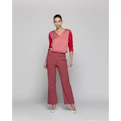 LINEATRE - Pantalón Mujer Genoveva Rojo