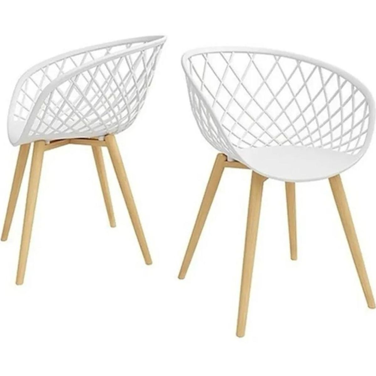 HABITA2 CHILE - Pack 2 Butaca Mesh Polipropileno Blanco