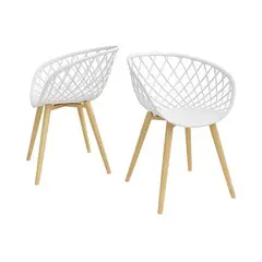 HABITA2 CHILE - Pack 2 Butaca Mesh Polipropileno Blanco