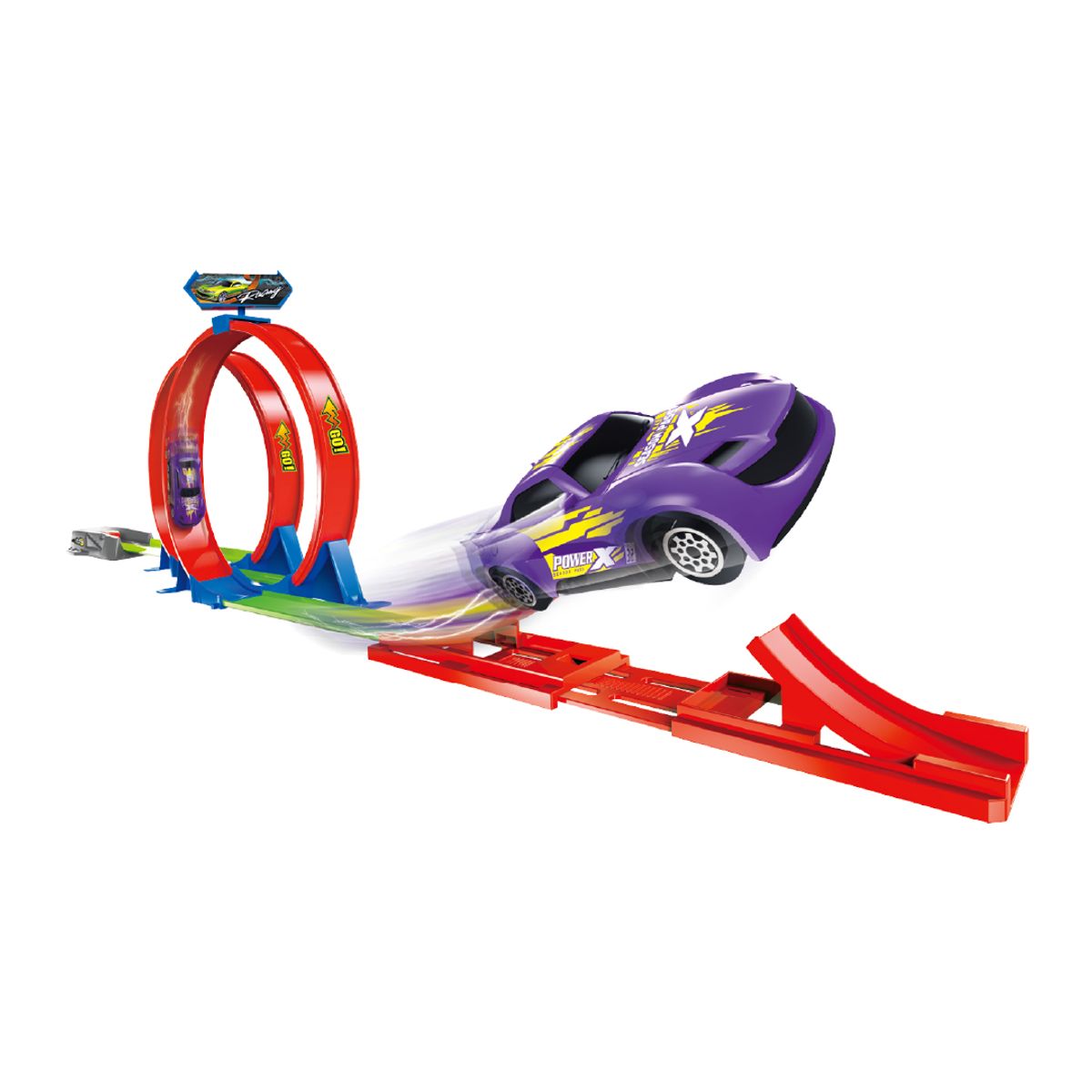 ULTRAX - Juguete Pista Saltos y Giros 360° de 47 cm Ultrax