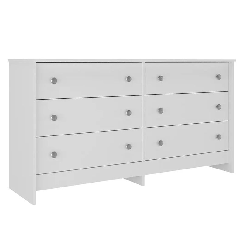 KIDSCOOL - COMODA DUPLEX 6 CAJONES BLANCO