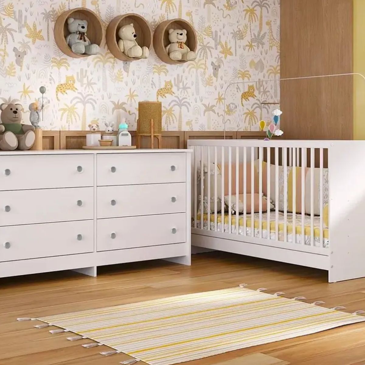 KIDSCOOL - Comoda Duplex 6 Cajones Blanco