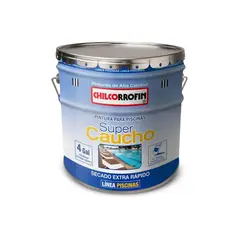 GENERICO - Pintura para piscinas Celeste Aguas SuperCaucho Chilcorrofin