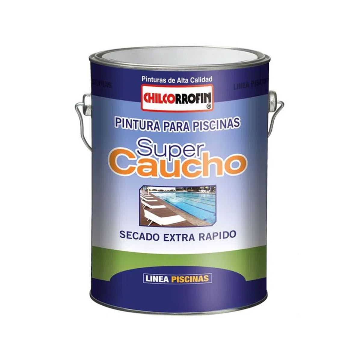 GENERICO - Pintura para piscinas gl Azul Super Caucho Chilcorrofin