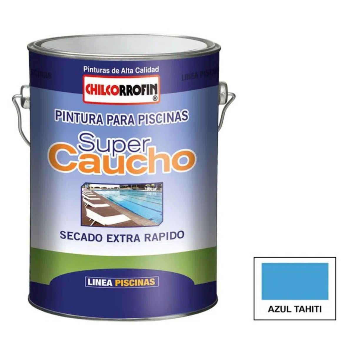 GENERICO - Pintura para piscinas gl Azul Super Caucho Chilcorrofin