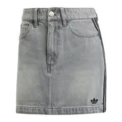ADIDAS - Minifalda de tejido denim de 3 Tiras Adicolor