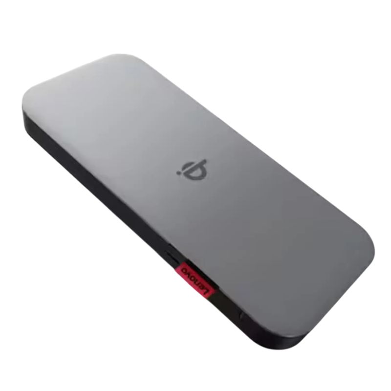 LENOVO - Power Bank Lenovo 10000mAh Negro USB-C y Carga Inalámbrica Qi 15W