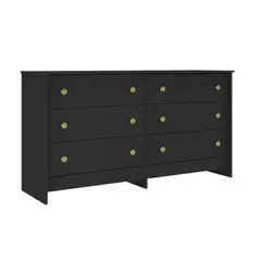 KIDSCOOL - COMODA DUPLEX 6 CAJONES NEGRO
