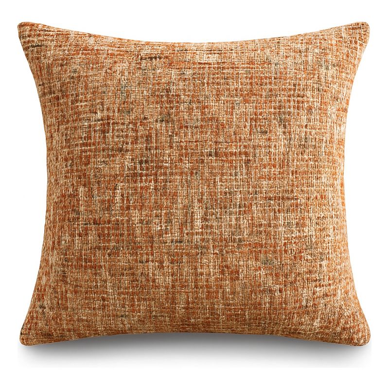 ARMONIA - Funda de cojín café vintage elegante 45x45 algodón suave 679