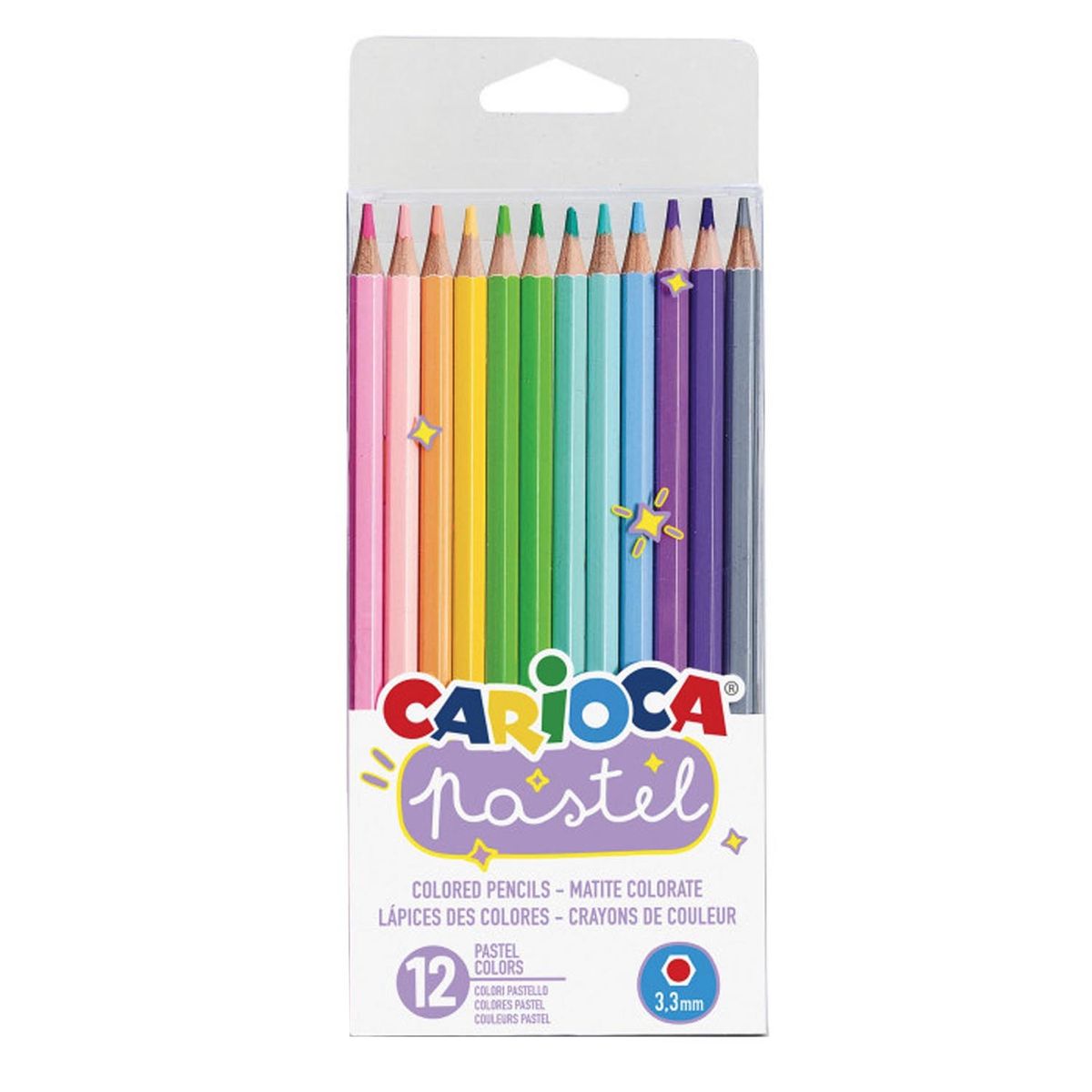CARIOCA - Lápices Carioca Pastel 12 Colores