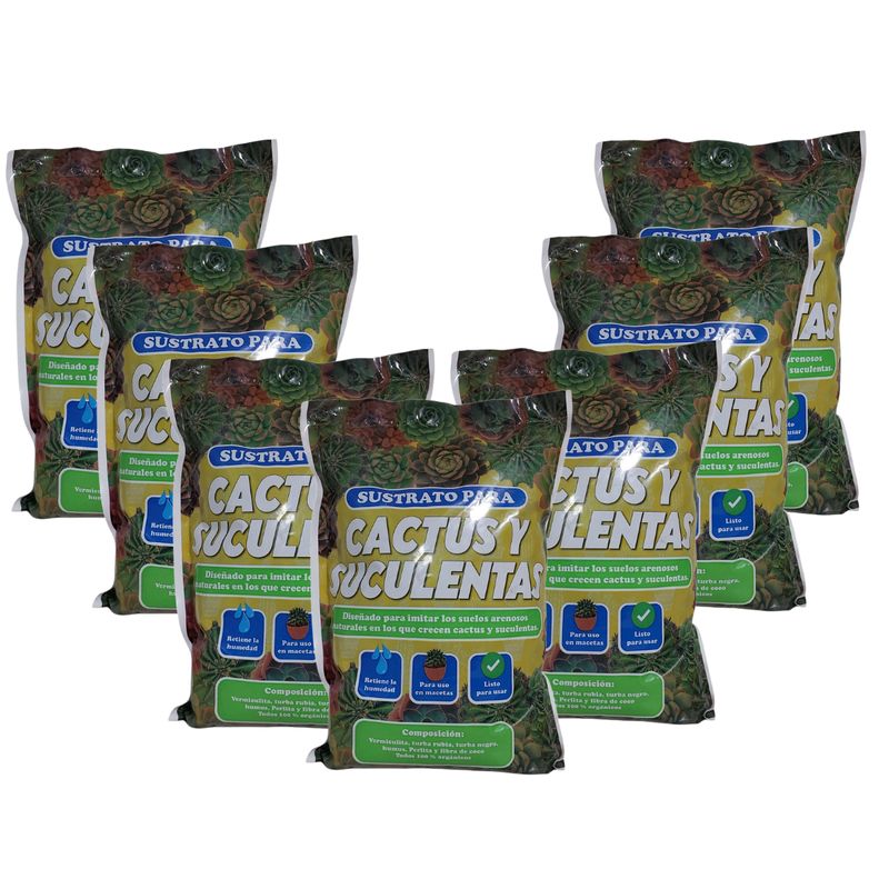 GENERICO - Pack 7 Sustrato Cactus y Suculentas