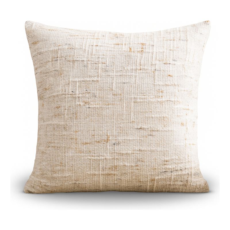 ARMONIA - Funda de cojín beige vintage elegante 45x45 algodón suave 679