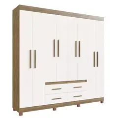 EXIT - Clóset 8 Puerta(s) 4 Cajón(es) 200x206x45 cm Beige Café