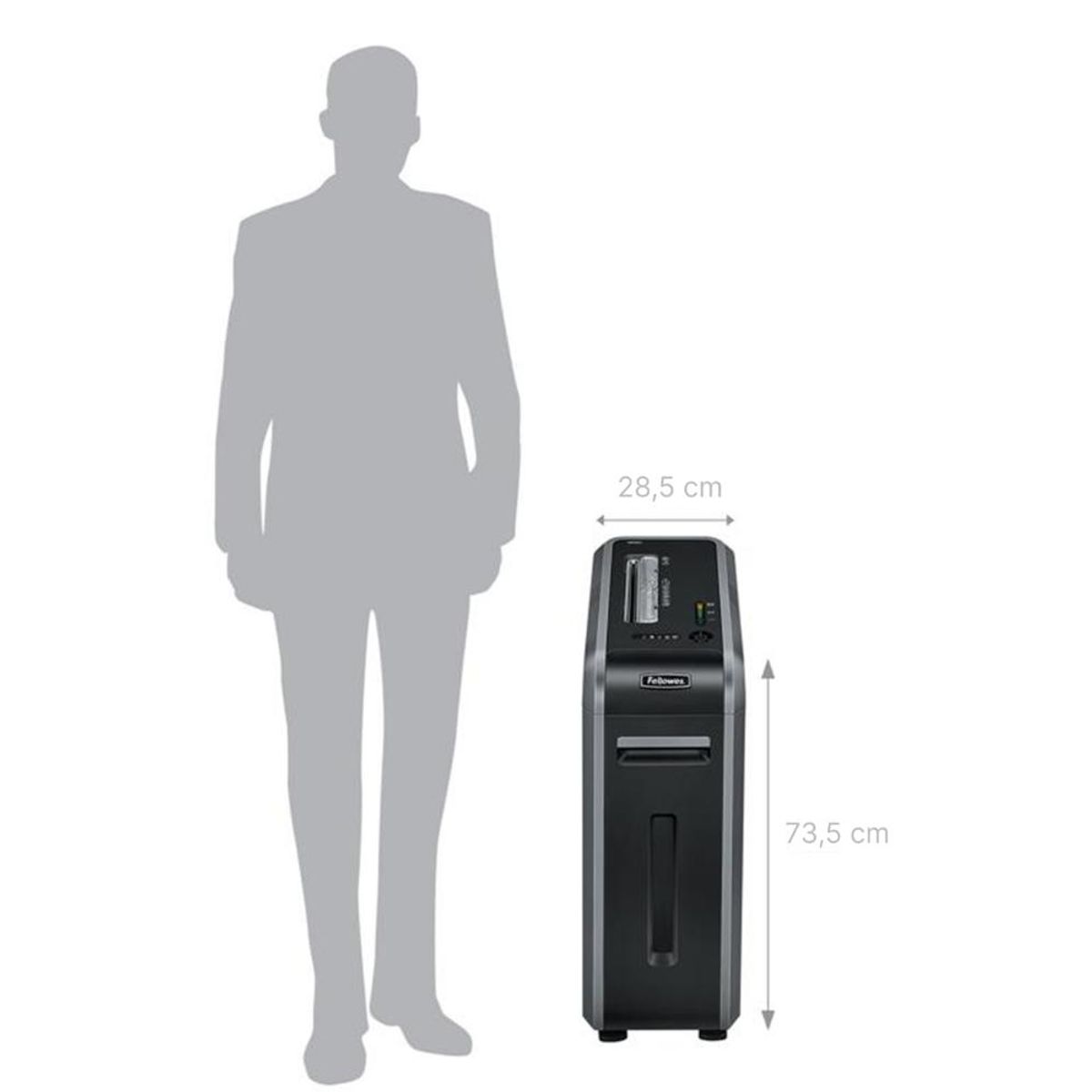 FELLOWES - Destructora  Trituradora de Documentos 125Ci 20hojas 53litros - Negro