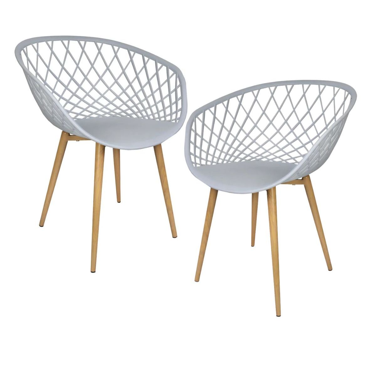 HABITA2 CHILE - Pack 2 Butaca Mesh Polipropileno Gris