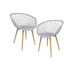 HABITA2 CHILE - Pack 2 Butaca Mesh Polipropileno Gris