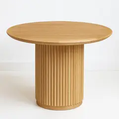 PANDALINO - Mesa Redonda Cantera D130 cm - Madera Natural