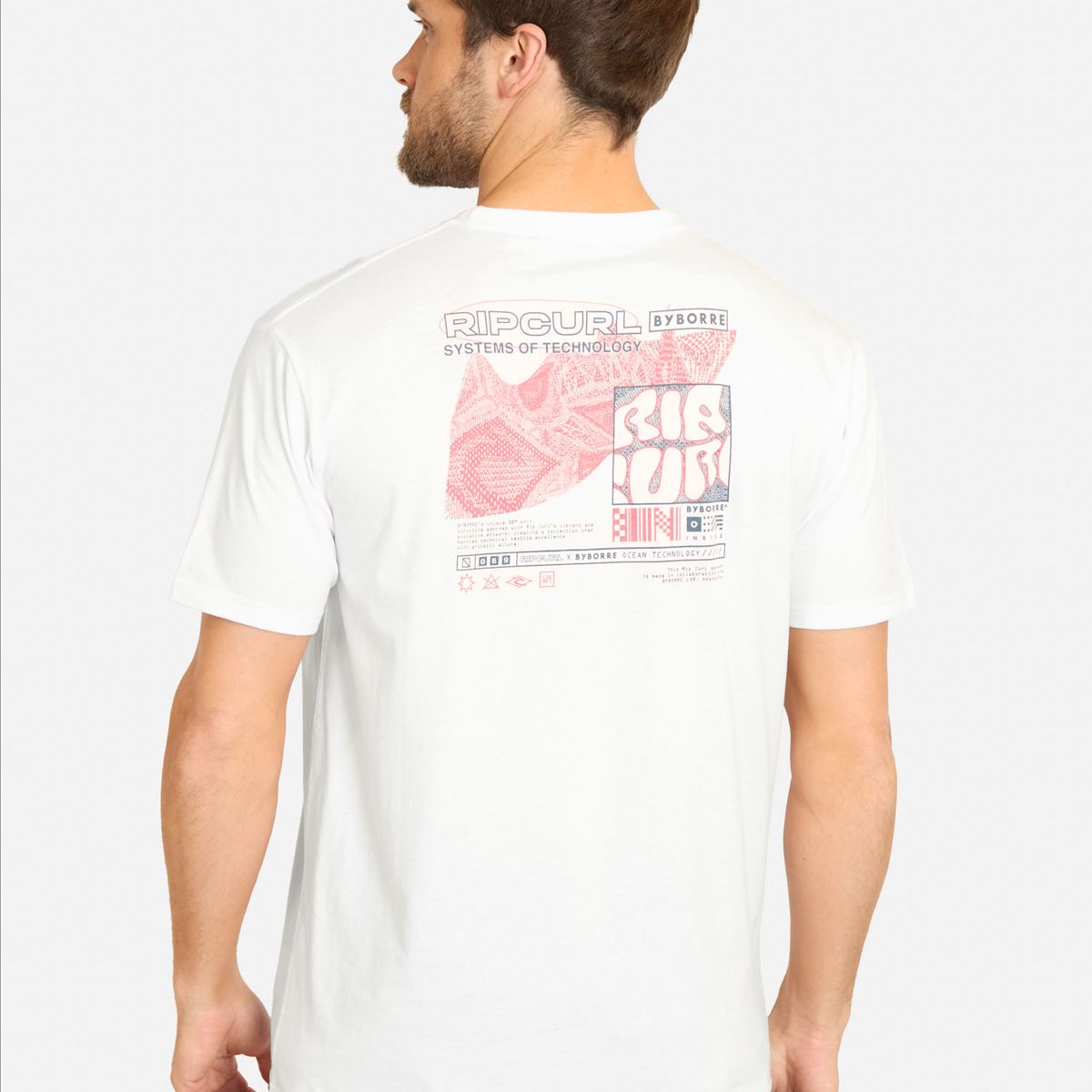 RIP CURL - Polera MC By Borre Blanco Hombre Rip Curl - Blanco