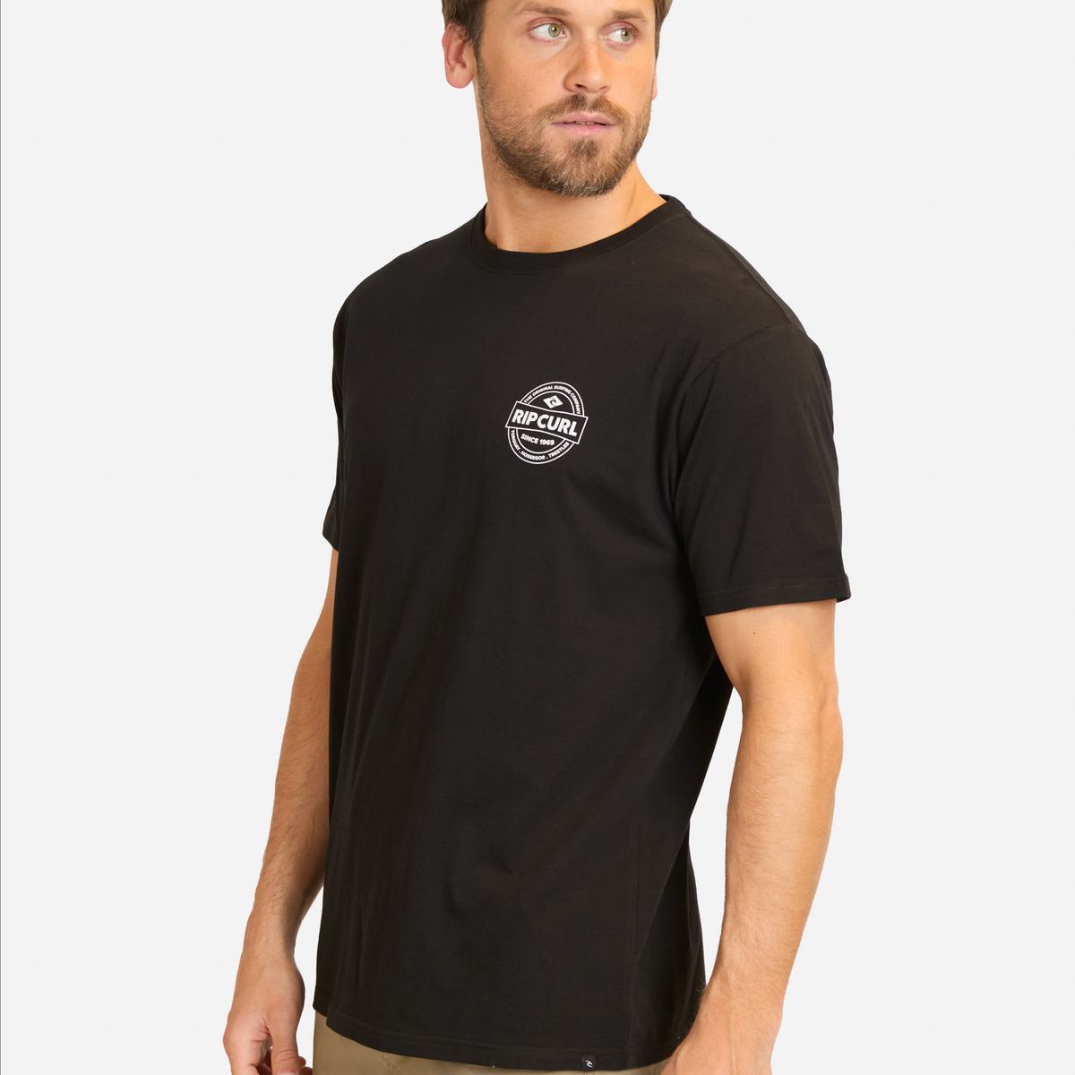 RIP CURL - Polera MC Crest Negro Hombre Rip Curl - Negro