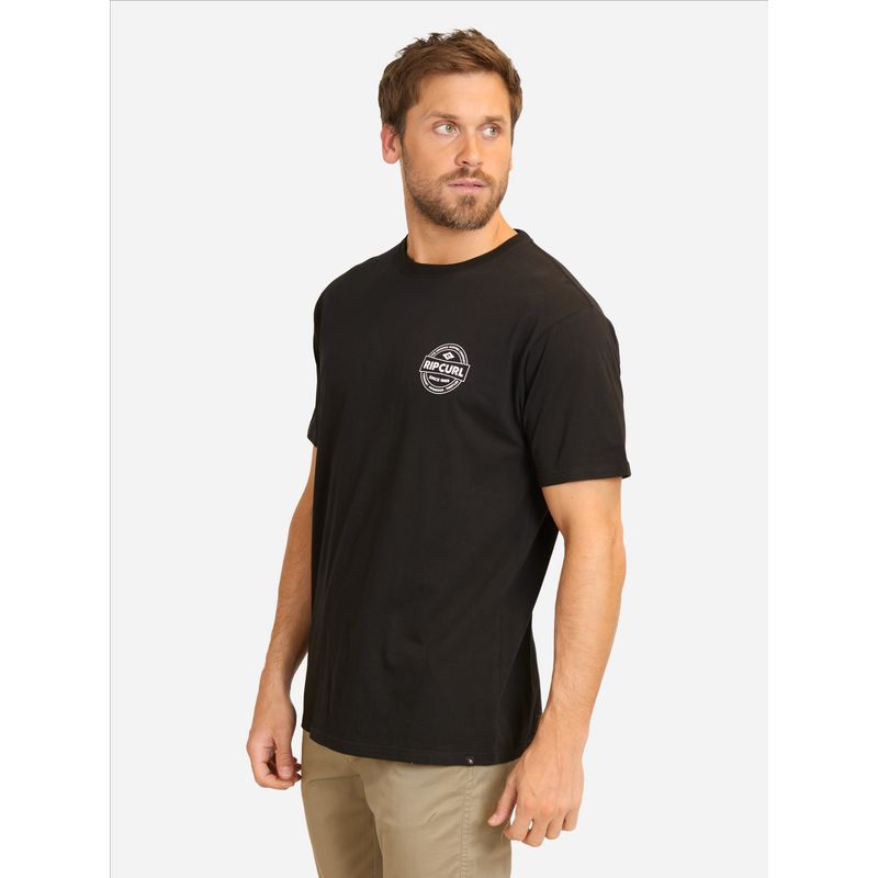 RIP CURL - Polera MC Crest Negro Hombre Rip Curl - Negro