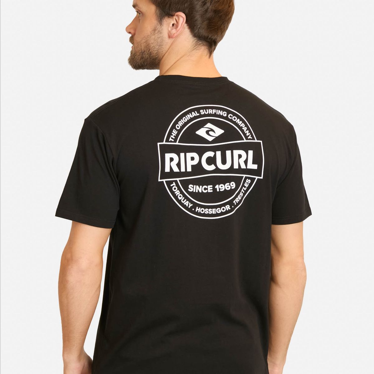 RIP CURL - Polera MC Crest Negro Hombre Rip Curl - Negro
