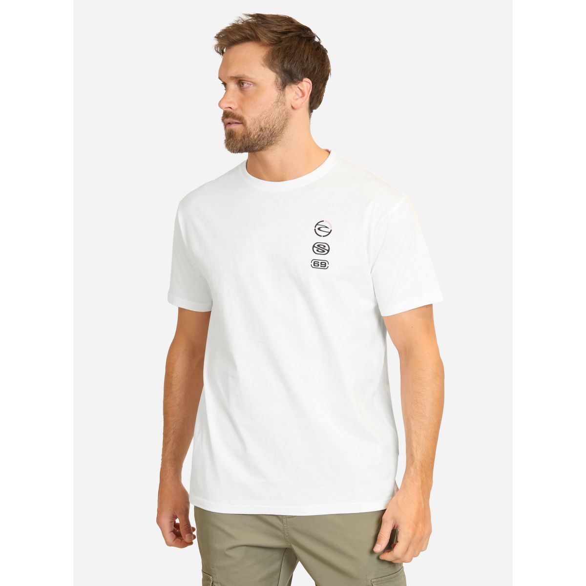 RIP CURL - Polera MC Dune Blanco Hombre Rip Curl - Blanco