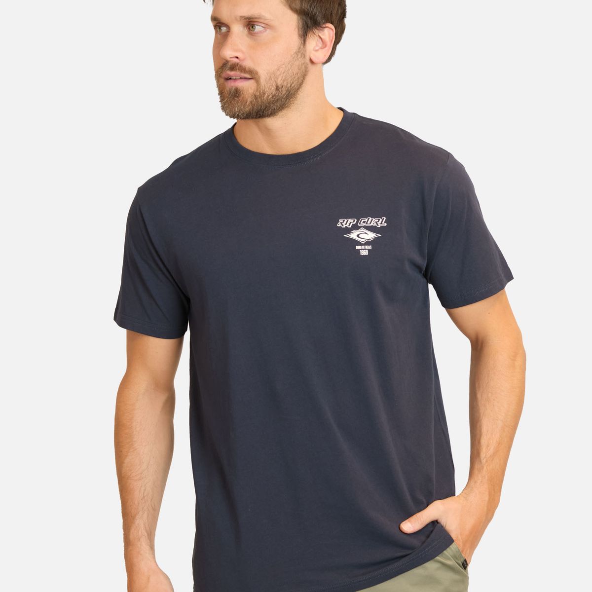 RIP CURL - Polera MC Fadeout Essential Azul Hombre Rip Curl - Azul