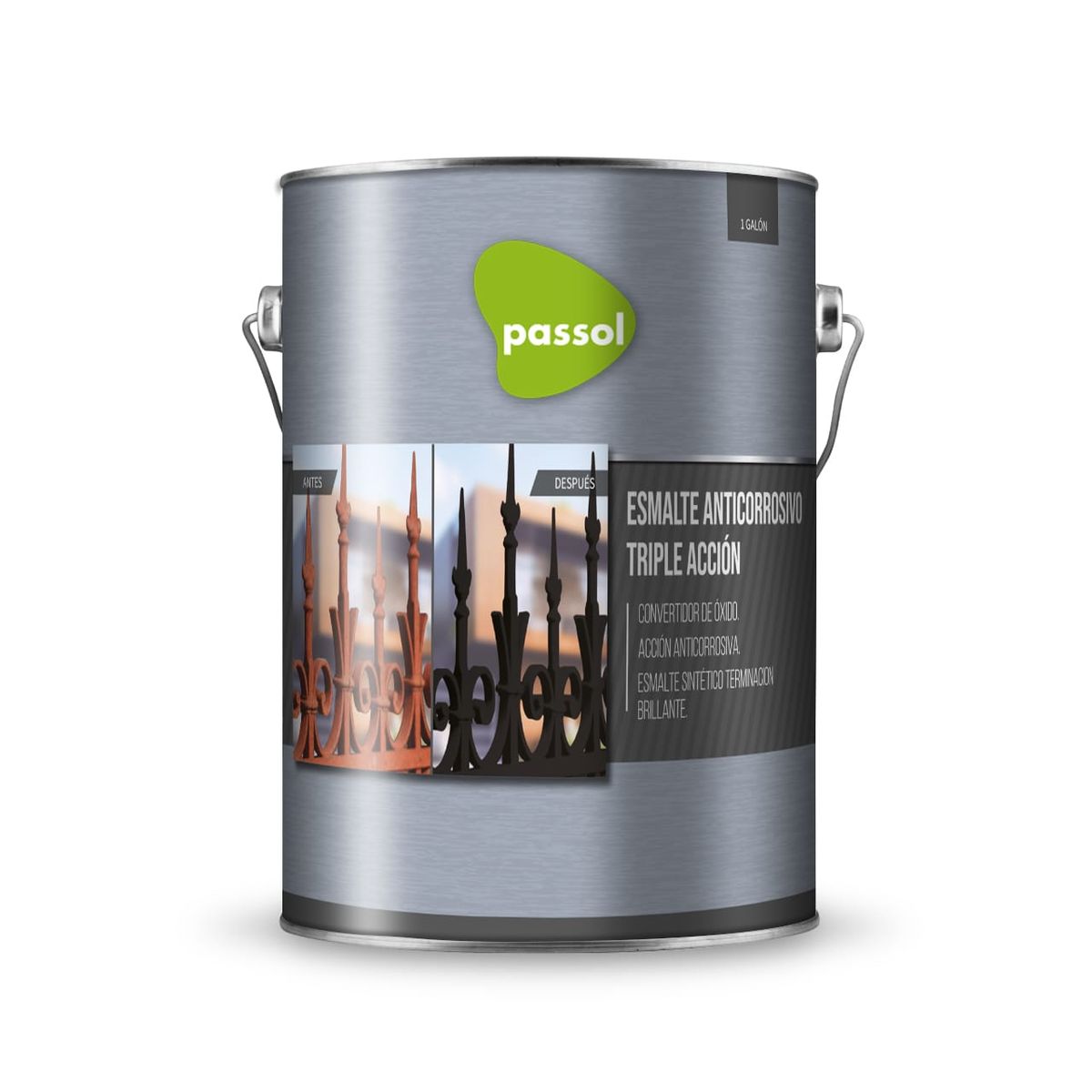 PASSOL - Esmalte Anticorrosivo Triple Acción Gris galon