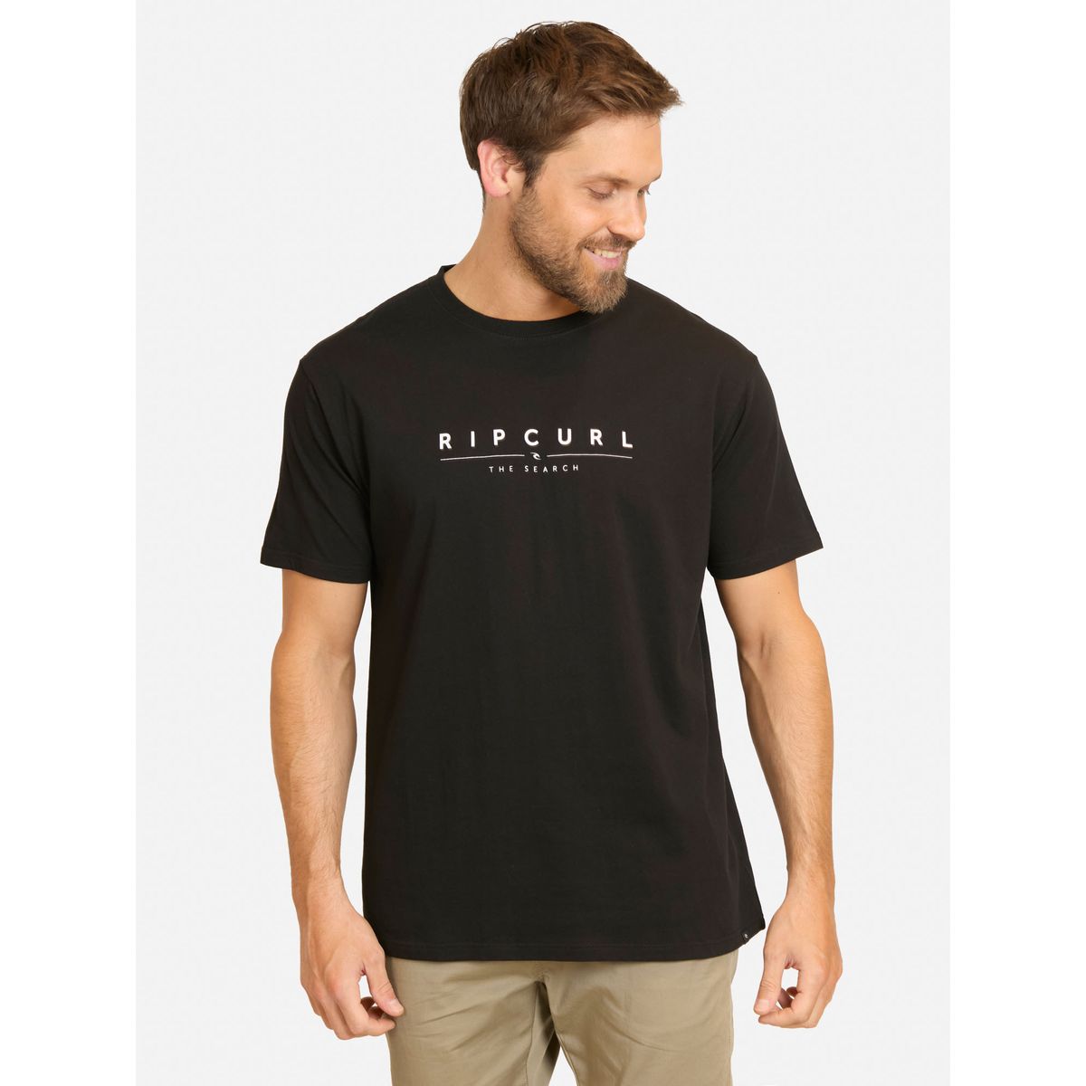 RIP CURL - Polera MC Flow Negro Hombre Rip Curl - Negro