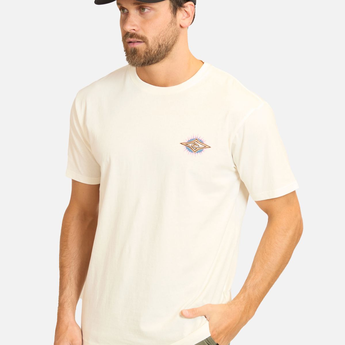 RIP CURL - Polera MC Raw Energy Line Up Blanco Hombre Rip Curl - Blanco