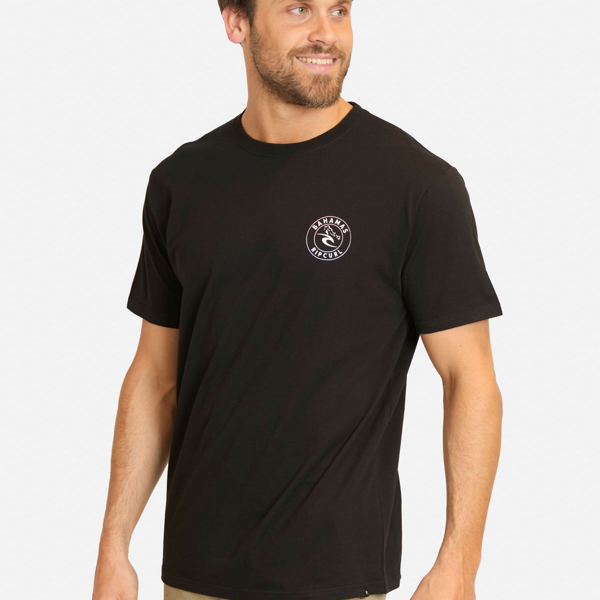 RIP CURL - Polera MC MTE Bahamas Key Negro Hombre Rip Curl - Negro
