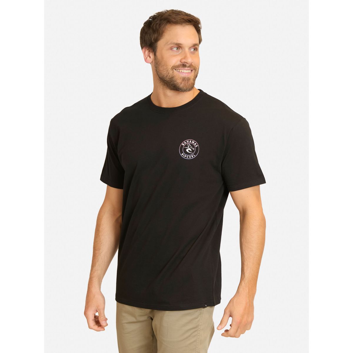RIP CURL - Polera MC MTE Bahamas Key Negro Hombre Rip Curl - Negro