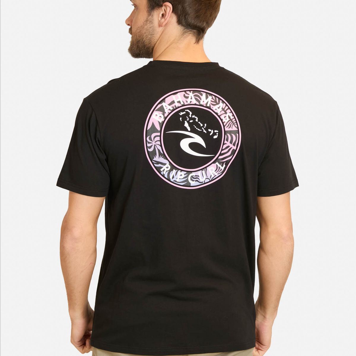 RIP CURL - Polera MC MTE Bahamas Key Negro Hombre Rip Curl - Negro