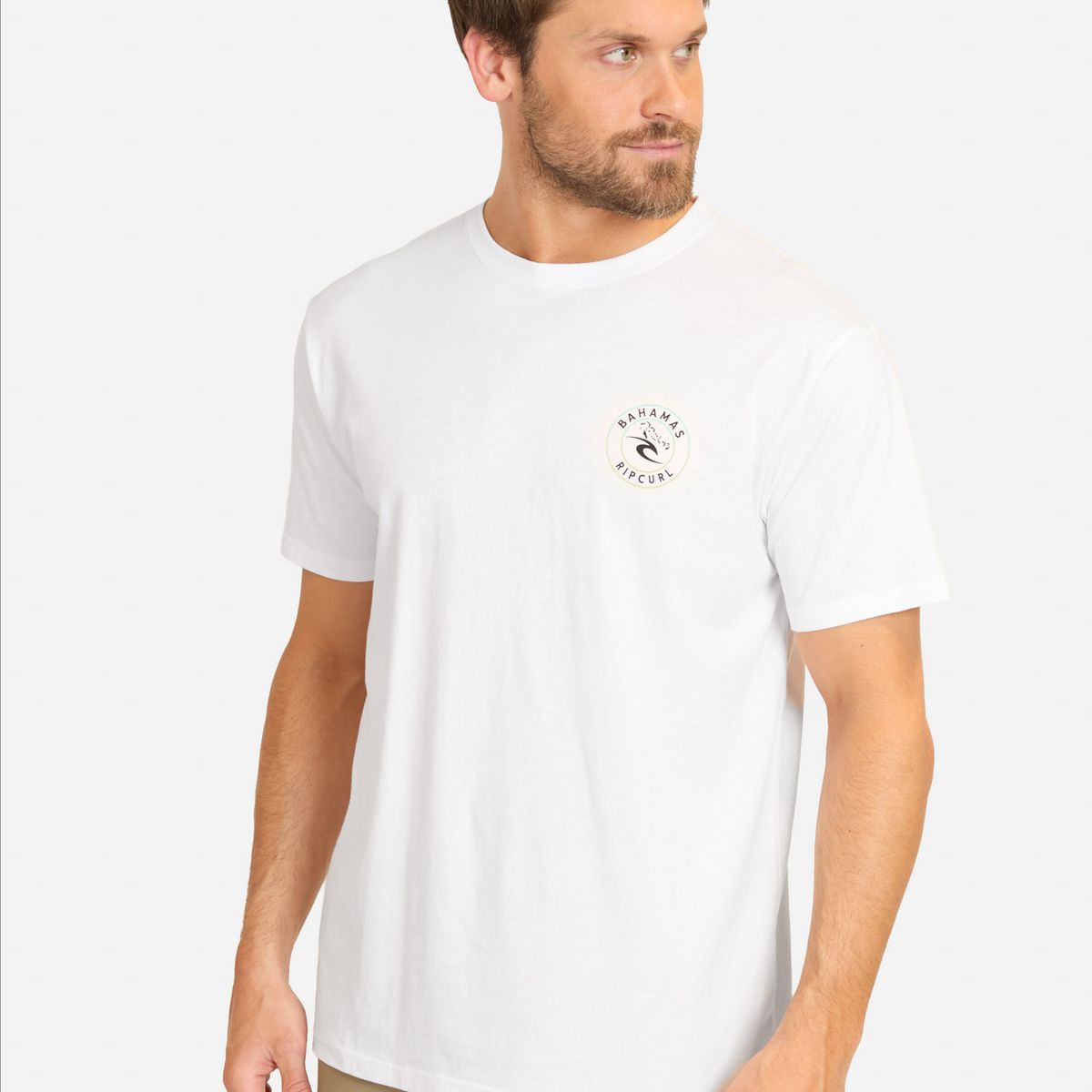 RIP CURL - Polera MC MTE Bahamas Key Blanco Hombre Rip Curl - Blanco