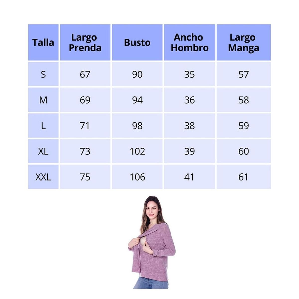 KIVARA - Polera Lactancia Maternidad Manga Larga Mari