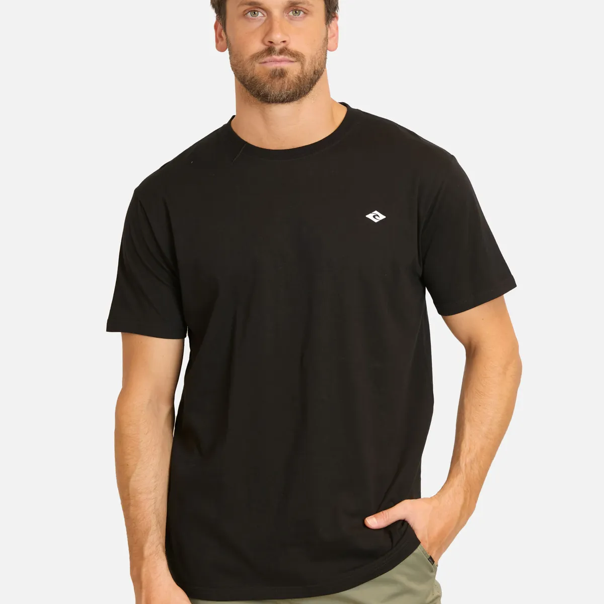 RIP CURL - Polera MC RC LilLogo Negro Hombre Rip Curl - Negro