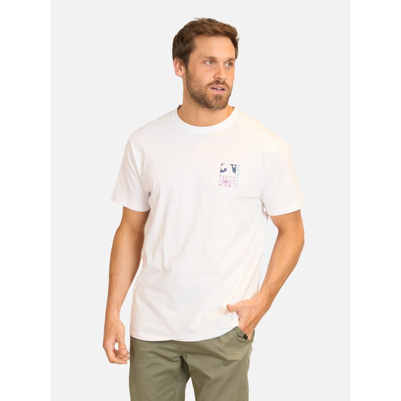 RIP CURL - Polera MC Rider Blanco Hombre Rip Curl - Blanco