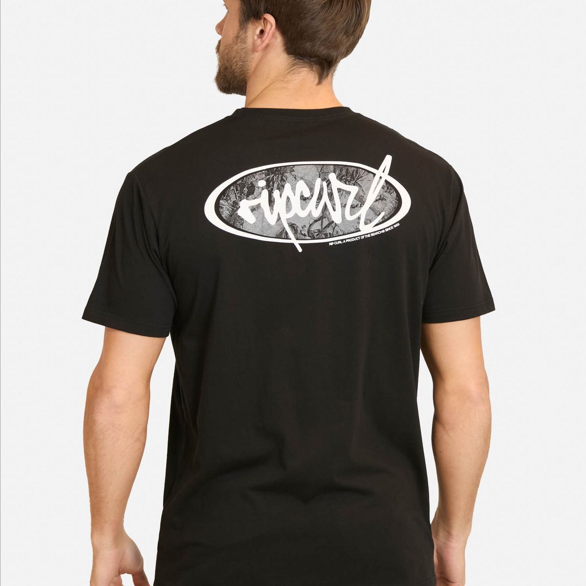 RIP CURL - Polera MC Rip Script Negro Hombre Rip Curl - Negro