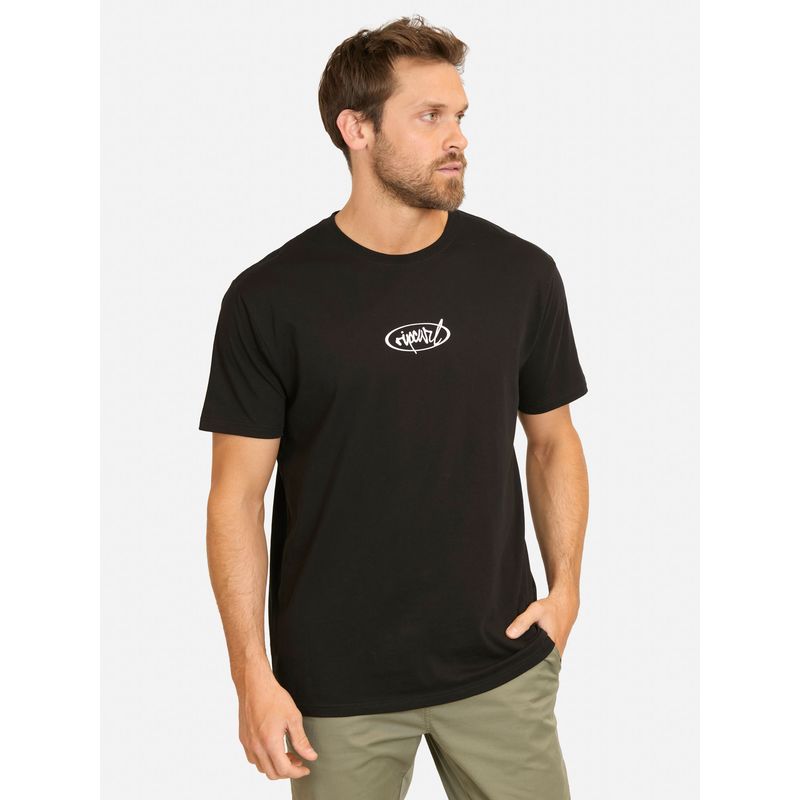 RIP CURL - Polera MC Rip Script Negro Hombre Rip Curl - Negro