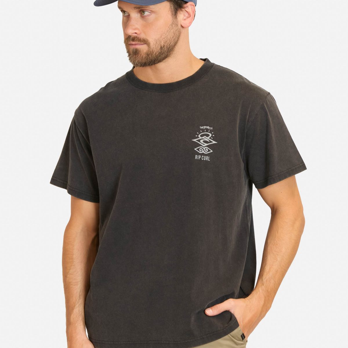 RIP CURL - Polera MC Seaborn Negro Hombre Rip Curl - Negro