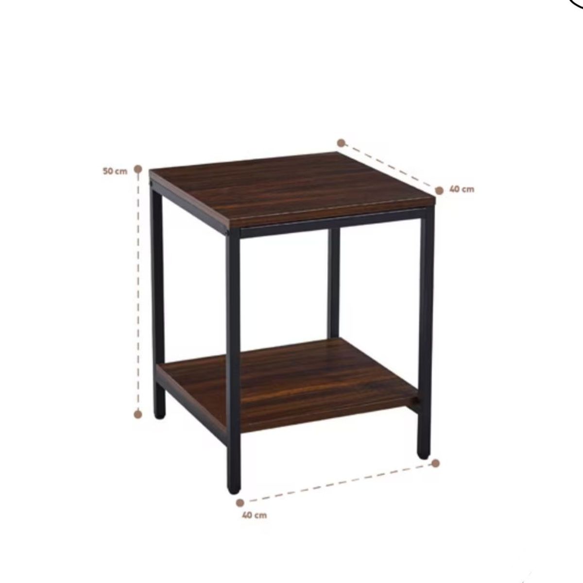 HABITA2 CHILE - Mesa Lateral Texas-2 Niveles Madera Oscura